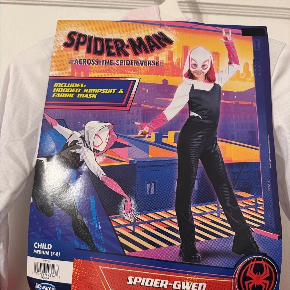 Spider-Gwen Costume for Kids Sz Medium